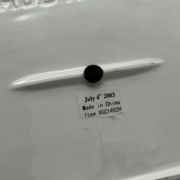 2003 July 4 God Bless America Ceramic Serving Platter Patriotic Stars Stripes - Picture 4 of 9